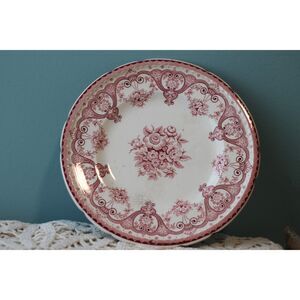 Swinnertons Stafforshire England Pink Red Kent 8" Salad Plate
